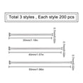 600Pcs 3 Styles 304 Stainless Steel Flat Head Pins Stainless Steel ...