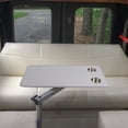thumbnail image 4 of RV Table Top Replacement, 31.49x15.74in Solid Wood Rectangular Pontoon Boat Table Top with Stainless Steel Cup Holder, Sturdy Solid Wood Large Top for RV, Yacht, 4 of 7