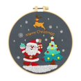 thumbnail image 1 of Abbracc Christmas Embroidery Kit for Adult Material Package Xmas Hand Embroidery Set Santa Claus, 1 of 9