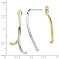 thumbnail image 4 of Leslie's Real 14kt Two-tone Polished Post Front & Back Earrings; for Adults and Teens; for Women and Men, 4 of 4
