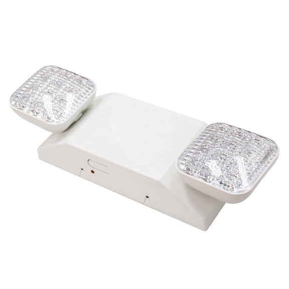 LED Emergency Lights with Battery Backup, Two Head Adjustable Commercial Emergency Lights, UL Listed, 5VA Flame Retardant,AC 120/277V, Hardwired Emergency Lights for Business