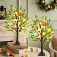 thumbnail image 1 of Set de decoración de Pascua DR.DUDU, árbol artificial iluminado de 60 cm con huevos, 1 of 8