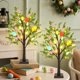 thumbnail image 1 of Set de decoración de Pascua DR.DUDU, árbol artificial iluminado de 60 cm con huevos, 1 of 8