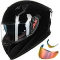 thumbnail image 1 of ILM Motorcycle Helmet Full Face with Pinlock Compatible Clear&Tinted Visors and Fins Street Bike Motocross Casco DOT(Gloss Black, X-Large), 1 of 7