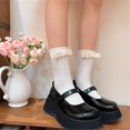 thumbnail image 6 of Milue Womens Calf Socks Spring And Autumn Crew Socks Bowknot Knee High Ribbed Socks, 6 of 21