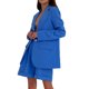 thumbnail image 3 of Txlixc Pantalones cortos de traje de mujer, cuello de solapa de color sólido Txlixc moda, 3 of 7