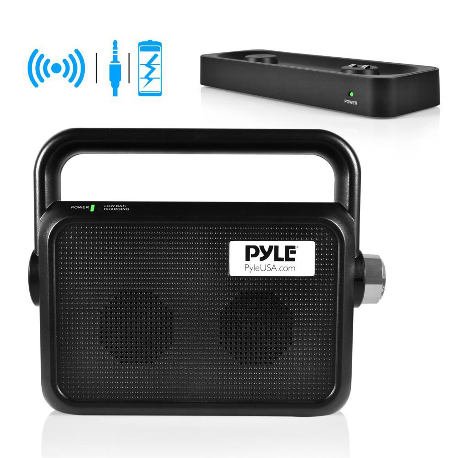 Pyle PTVSP18BK Wireless Portable Bedside TV Radio Quiet Listening Speaker - image 4 of 7