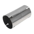 thumbnail image 1 of Tubo recto de escape T304 para automóvil, tubo recto de 6 pulgadas con cabeza plana doble y superficie pulida con ranura media, tono plateado, 1 of 7