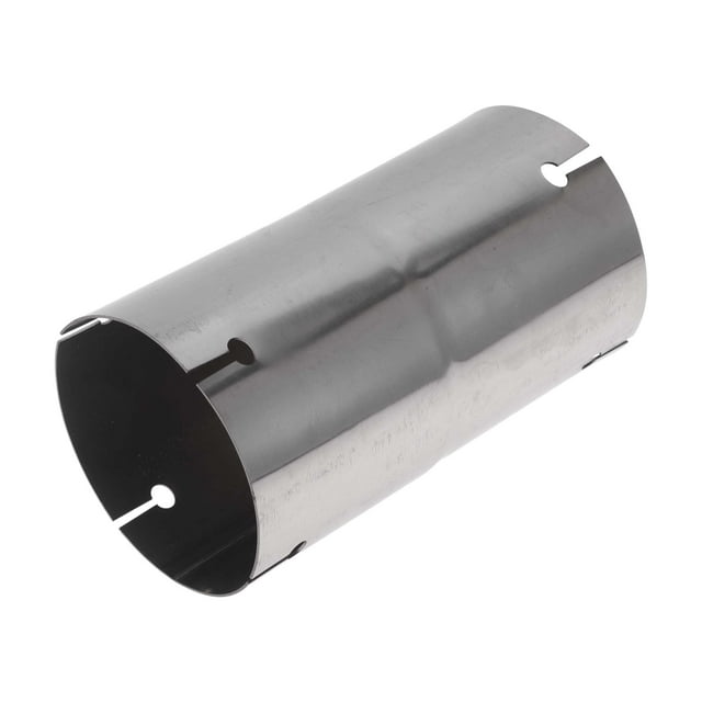 Tubo recto de escape T304 para automóvil, tubo recto de 6 pulgadas con cabeza plana doble y superficie pulida con ranura media, tono plateado