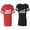 Men Red / Women Black, variant on To Infinity and Beyond Matching Couple Cotton Jerseys (Men Red / Women Black) (Men S / Women S)