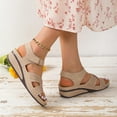 thumbnail image 6 of mtvxesu Womens Sandals, Women's Arch-Support Sandals Shoes Ladies Beach Orthopedic Sandals Summer Non-slip Causal Sandals # Items Beige 8.5, 6 of 6