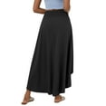 thumbnail image 3 of AZZAKVG Women'S Solid Color High Waist And Low Ruffles Two In One Quick Drying Casual Irregular Drape Mid Length Skirt, 3 of 8