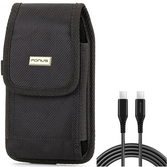 Case Belt Clip w 6ft Long USB-C Cable for Samsung Galaxy S20 Ultra - Rugged Holster Canvas, PD Fast Charger Cord Power Wire fits Samsung Galaxy S20 Ultra