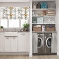 thumbnail image 5 of LALILO Kitchen Curtain Valance Watercolor Geometric Rod Pocket Window Curtain 52"x 18" Set of 2, 5 of 5