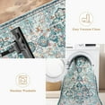 thumbnail image 6 of Findosom 2'x10' Vintage Runner Rug 0.4" Distressed Hallway Rug Non Slip Laundry Runner Rug Decor Rug Washable Runner Rug Kitchen Floor Mat Entryway Rug Runner for Laundry Kitchen Entryway, Blue, 6 of 9