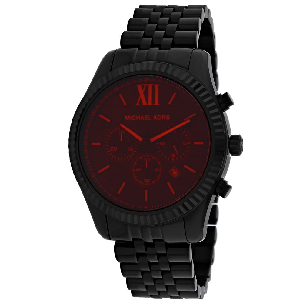 michael kors watch with red face