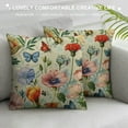 thumbnail image 3 of COMIO Throw Pillow Covers Summer Spring Farmhouse Pillow Covers Floral Decorative Cushion Case for Sofa Couch Outdoor Patio Living Room, 3 of 5