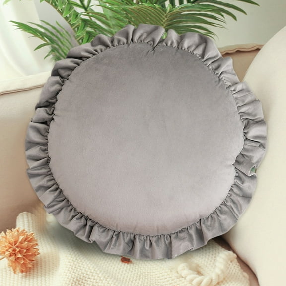 Fmbmuo Round Decorative Cushion - Modern Lace Cushion for Sofa and Bed , Home Decor
