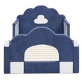 thumbnail image 4 of ChenyueFurn Twin Cloud Bed, Solid Wood Frame with Safety Guardrails,Blue, 4 of 12