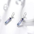 thumbnail image 4 of Women Dangle Earrings Blue Mystic Topaz Earrings Drop 925 Sterling Silver Leverback Rectangle Jewelry Mother's Day Gifts, 4 of 8