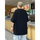 thumbnail image 2 of PRIVATINKER Graphic Men's T-Shirt - Casual Black Cotton Tee with White Lettering, Short Sleeves, Round Neck, Loose Fit, Machine Washable - Ideal for Casual Attire, 2 of 5