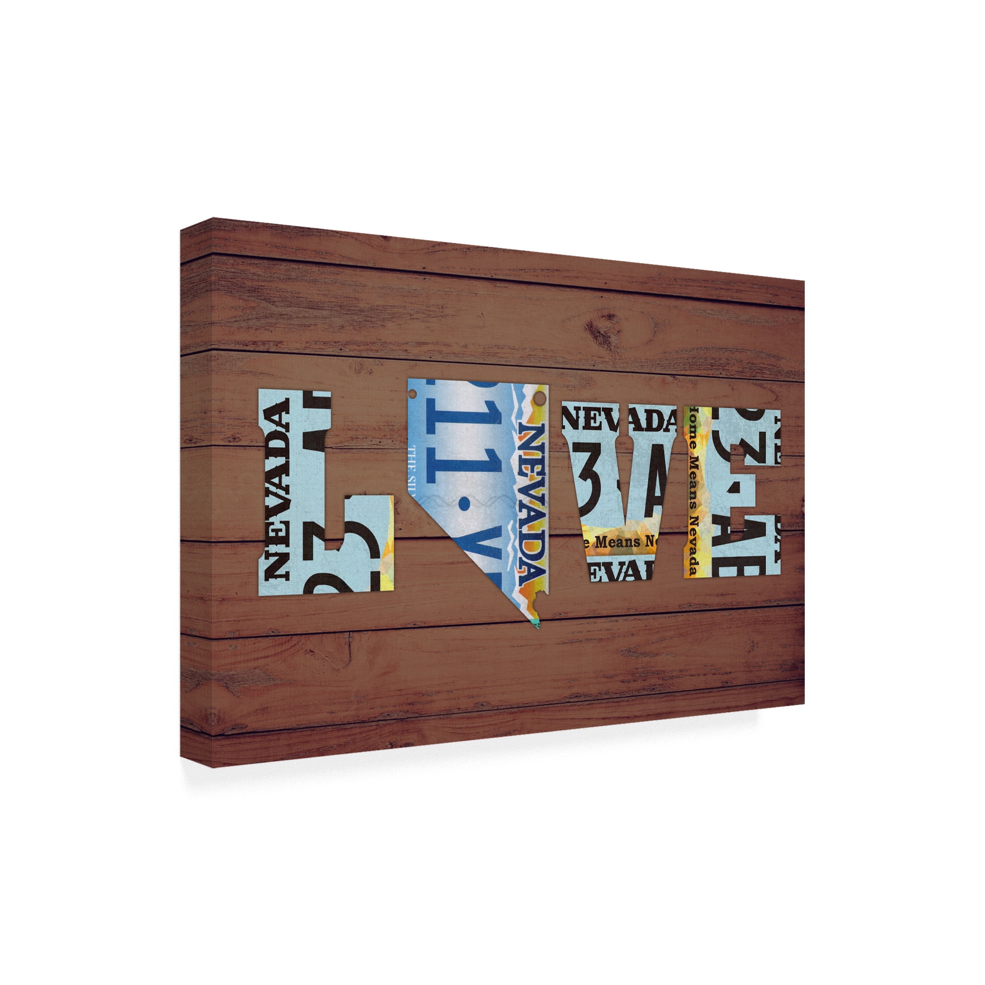 Trademark Fine Art 'NV State Love' Canvas Art by Design Turnpike