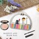 thumbnail image 5 of New Straw Woven Transparent Pvc Semi-Circular Cosmetic Bag Waterproof Rainbow Woven Toiletries Business Trip Storage Bag, 5 of 5