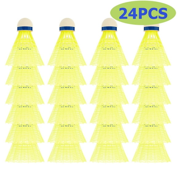 Nylon Badminton Shuttlecocks Nylon Feather Shuttlecocks for Badminton with Stable & Durable 24 Pack