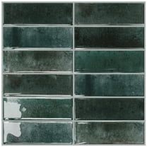 DEWOO Peel and Stick Backsplash - 10 Sheets of 12"×12" - 3D Adhesive Peel and Stick Tile Backsplash for Kitchen, Bathroom, Wall Tile, Lake Blue