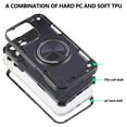 thumbnail image 4 of Dteck Case for iPhone 13 Pro Max,Shockproof TPU+PC Case Invisible 360°Rotatable Ring Stand Military Drop Protection Cover for iPhone 13 Pro Max,Black, 4 of 7