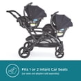 thumbnail image 4 of Contours Options Elite V2 Convertible Lightweight Tandem Double Stroller Infant and Toddler, Reversible Easy-Lift Seats, Spacious Seating, Height Adjustable Handle, Standing Fold - Graphite Gray, 4 of 5