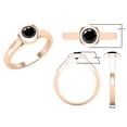 thumbnail image 3 of Dazzlingrock Collection Round Black Diamond Solitaire Engagement Ring for Women (0.50 ctw, Color Black, Clarity Opaque) in 14K Rose Gold, Size 10, 3 of 5