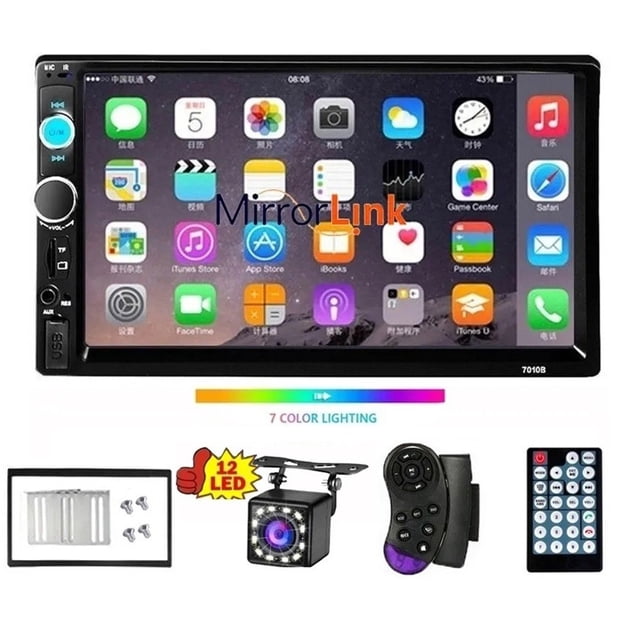 Estéreo de coche FNBRLI con pantalla táctil de 7 pulgadas, BT, FM, MP5