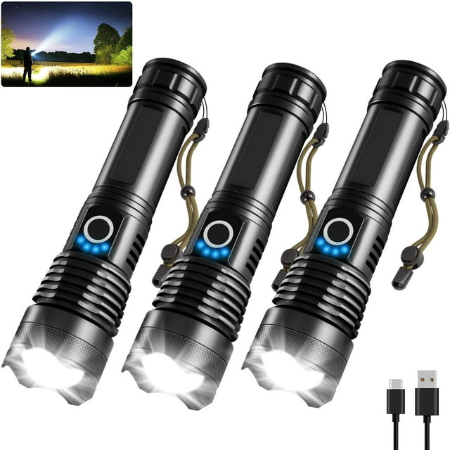 Linternas UUYEE 990000lm superbrillantes recargables x3