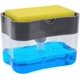 thumbnail image 1 of 1 dispensador de jabón para platos, soporte de esponja y dispensador de jabón, organizador de fregadero (gris)., 1 of 5