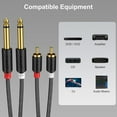 thumbnail image 4 of J&D 15ft TS to 2 RCA Stereo Audio Adapter Cable for Audio Equipment, 4 of 8