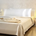 thumbnail image 2 of PiccoCasa Satin Body Pillowcases 2 Pcs Soft with Zipper Closure White 20"x48", 2 of 7
