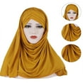 thumbnail image 4 of Headscarf Jersey Scarf Full Coverage Non-slip Pure Color Women Shawls Headscarf for Daily, 4 of 6