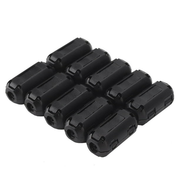 MMolecule 10Pcs Black Clip On Clamp RFI EMI Noise Filters Ferrite Core