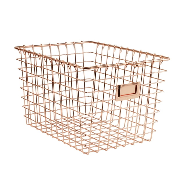 Spectrum Diversified Wire Storage Basket, Vintage Locker Basket Style