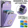thumbnail image 3 of REQO Phone Case for Samsung Galaxy Note 10 Plus Note10+ 5G Wallet Cover with Screen Protector and Crossbody Ring RFID Blocking Card Holder Cell Note10 + Notes 10+ Ten Not S10 10Plus Women Purple, 3 of 7