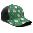 thumbnail image 3 of Christmas Baseball Cap – Stylish Spliced Design Adjustable Trucker Hat with Full Print Front & Brim, Breathable Cotton Blend Snapback for Sports, Travel & Daily Wear, 3 of 3