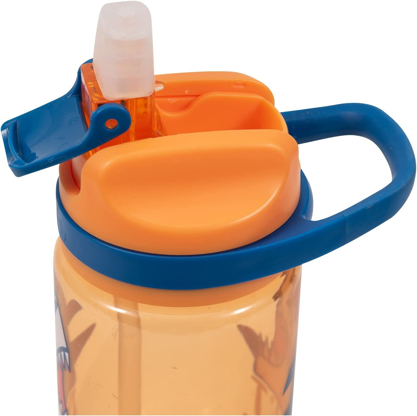 Cool Gear Kid's Pier Leakproof Sipper Water Bottle, Finger Loop on Cap for Easy Carrying, 16 Ounce, 2 Packs