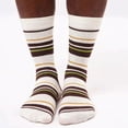 thumbnail image 2 of Classic Brown Striped Socks from the Sock Panda (Adult Large - Men's Shoe Sizes 8-12), 2 of 3