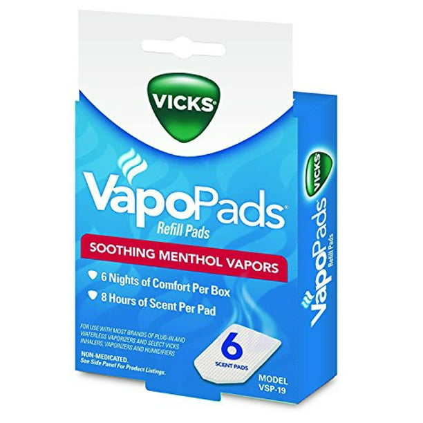 Vicks VapoPads, 6 count refill pads, VSP19 (Pack of 2)