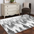 thumbnail image 3 of Black Grey Forest Area Rug 4x6 FT, Non Slip Kids Room Carpet, Contemporary Silhouette Abstract Art Washable Soft Floor Carpet Non-Shedding Throw Rug for Dorm Kitchen Study Room Home Office Bedside, 3 of 9