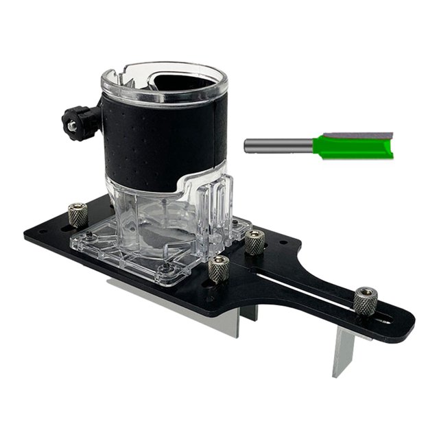 Enrutador de madera, fresado eléctrico, grabado, brocas de enrutador de madera, muescas de corte, herramienta compacta con localizador Zulema Ranurado para carpintería