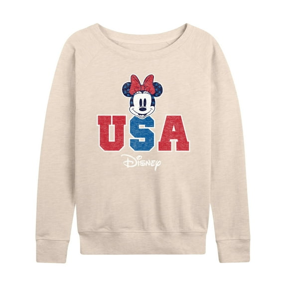 Disney - Americana - Minnie Usa - Women's Lightweight French Terry Long Sleeve Shirt