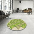 thumbnail image 4 of Ahgly Company Machine Washable Indoor Rectangle Transitional Slime Green Area Rugs, 4' x 6', 4 of 7