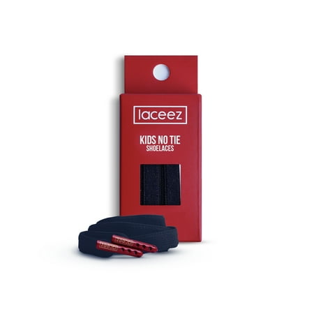 

Laceez No Tie Shoe Laces for Kids Single Pack - Elastic Shoe Laces for Toddlers Sports Shoes Sneakers Comfort & Smart look (Black Medium)